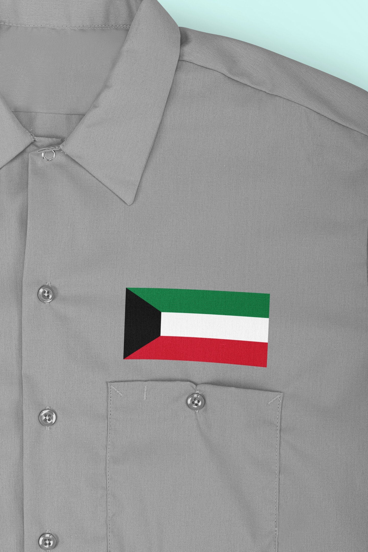 Kuwait Flag Iron On Heat Transfer Vinyl HTV / State of Kuwait / Kuwait City / Kuwaiti