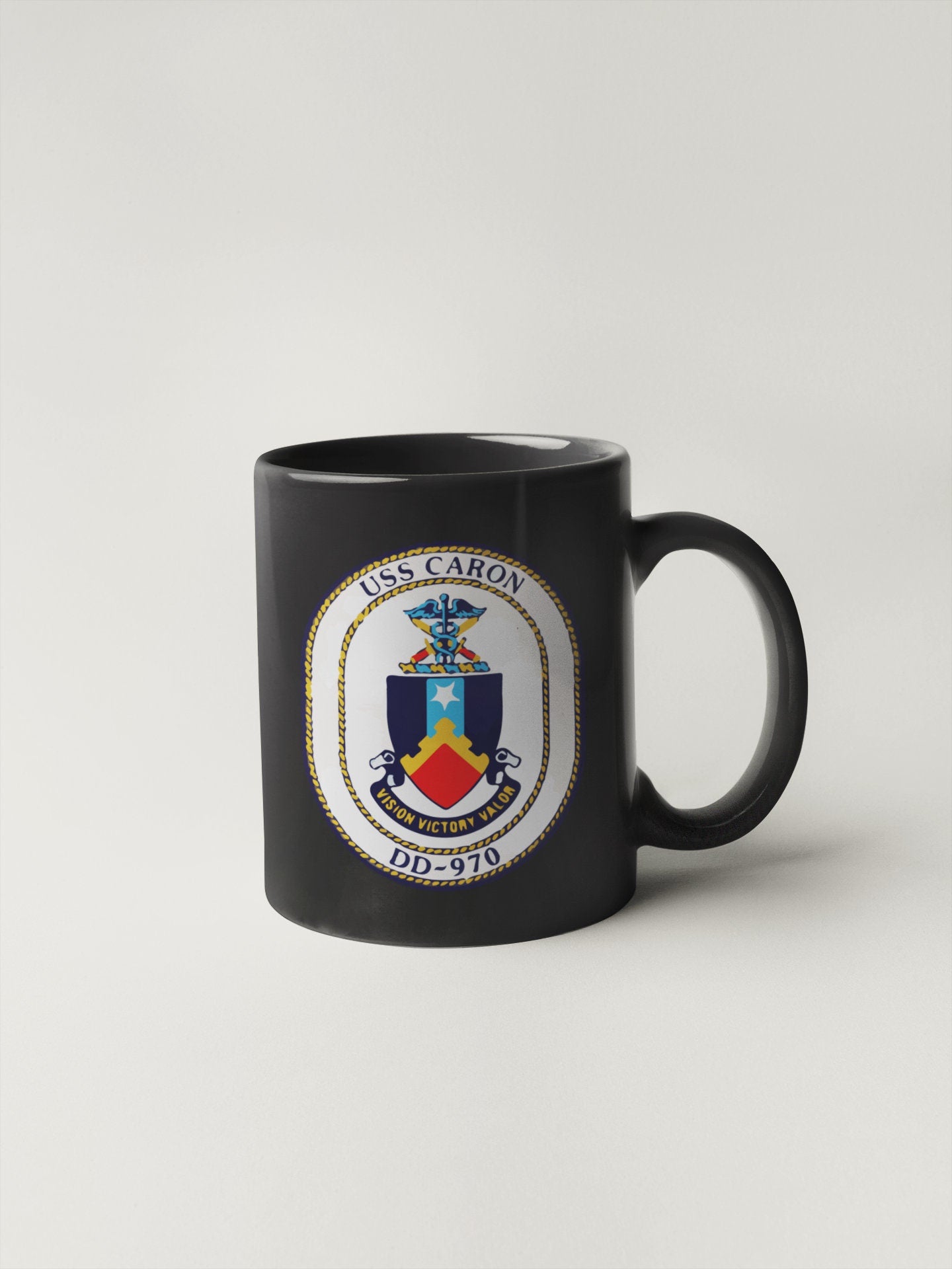 USS Caron DD-970 Badge Sticker Decal Spruance Class Destroyer Car Sticker Bumper Sticker for Car Emblem