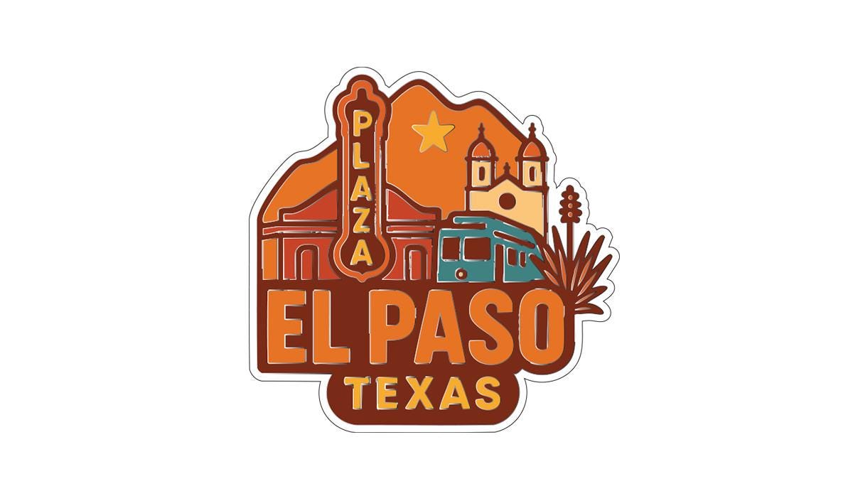 a stylized logo for the city of El Paso, Texas.