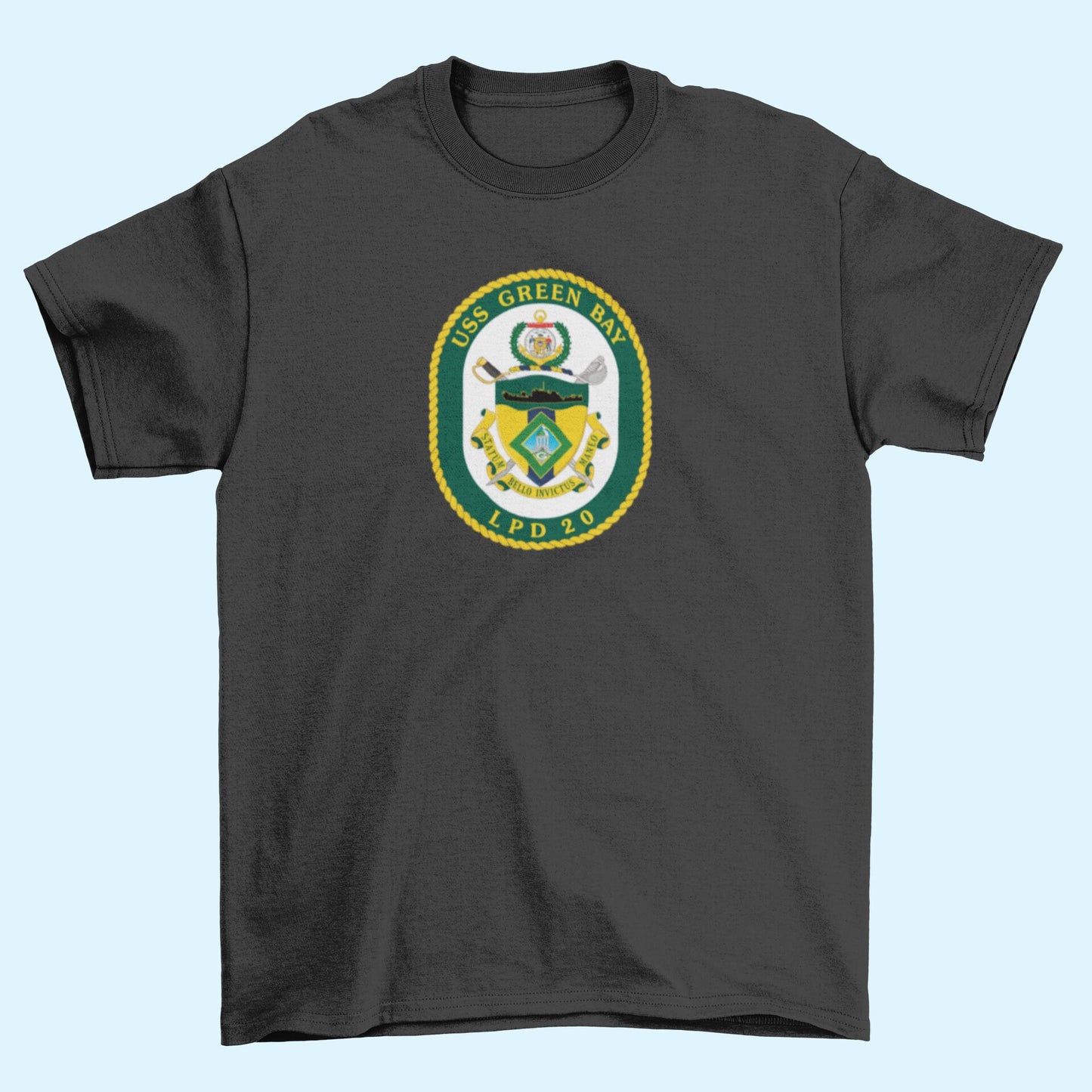 USS Green Bay LPD-20 Badge Iron On Heat Transfer Vinyl HTV San Antonio Class Amphibious transport dock