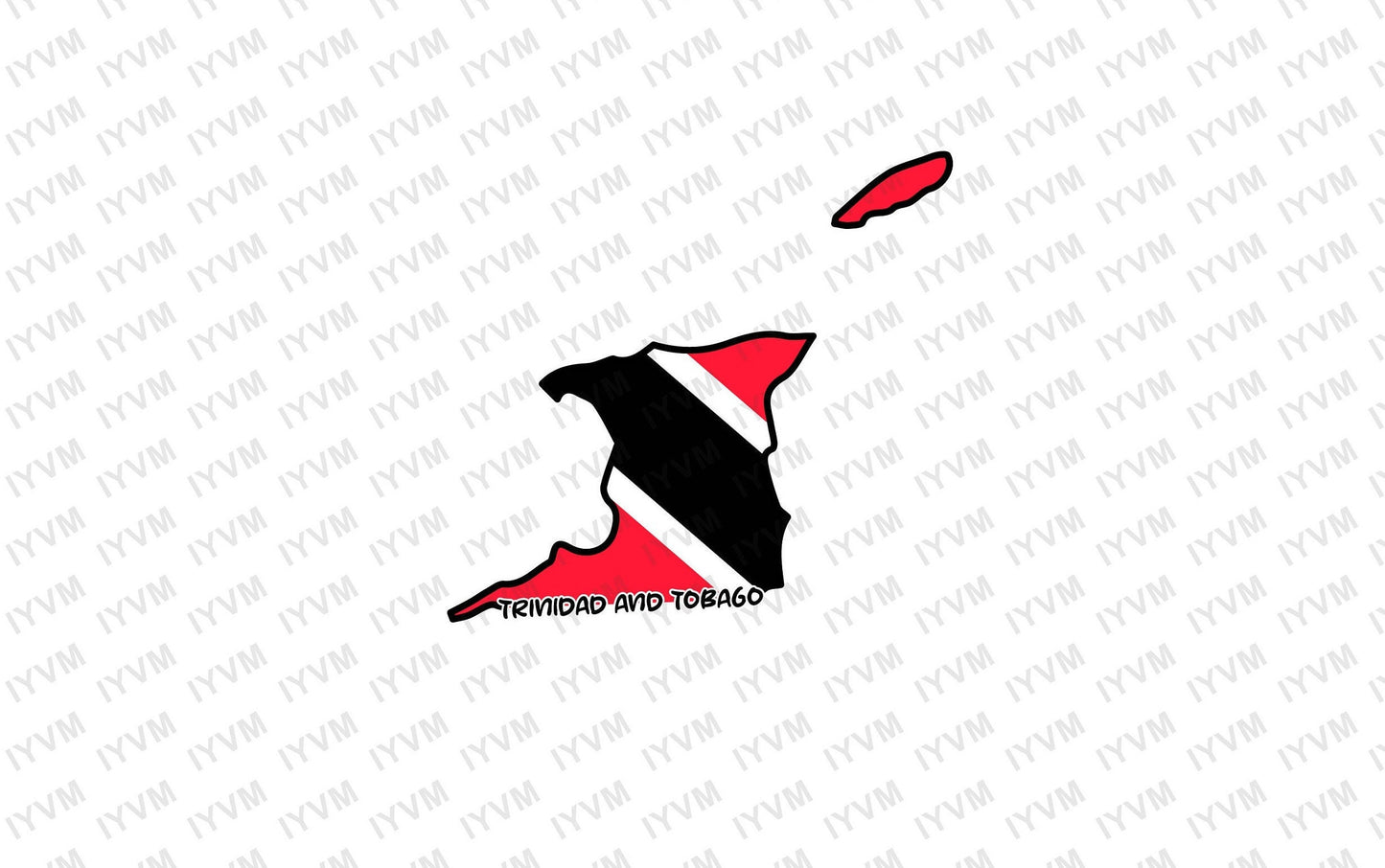 Trinidad and Tobago Map Iron On Heat Transfer Vinyl HTV / Together We Aspire, Together We Achieve / Port of Spain / Trinbagonian / Trini