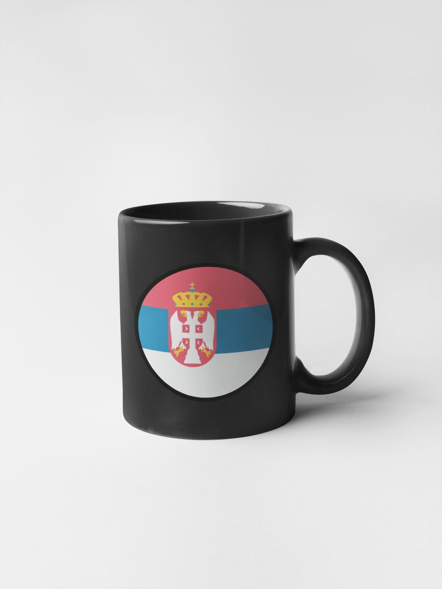 Serbia Flag Circle Sticker Decal