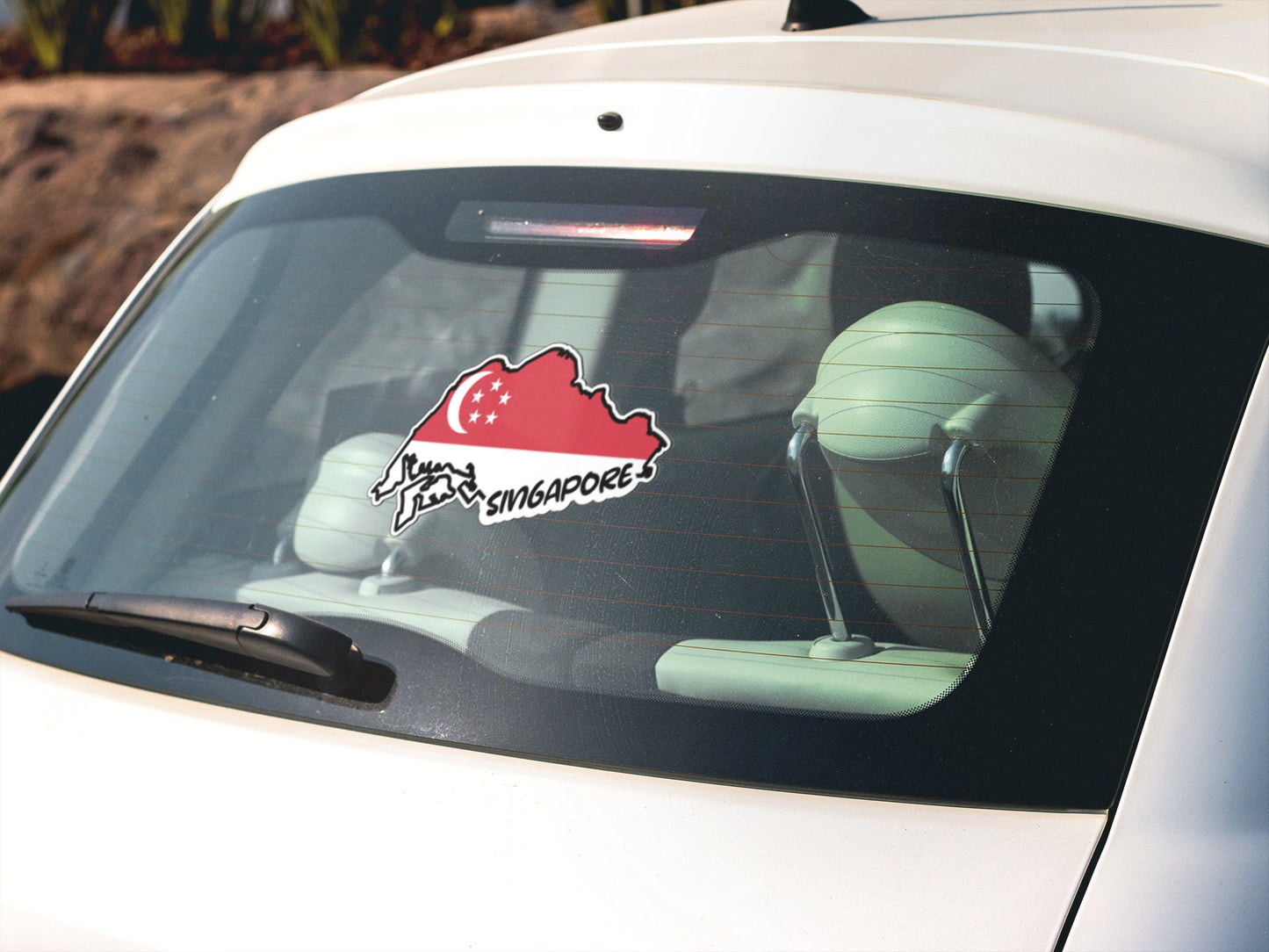 Singapore Map Flag Sticker Decal