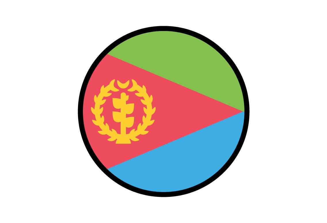 Eritrea Flag Circle Sticker Decal