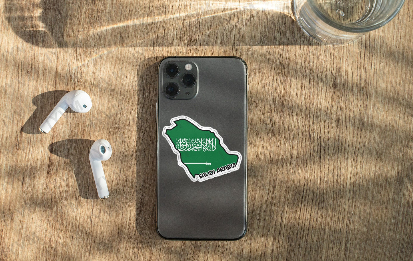 Saudi Arabia Map Flag Sticker Decal / Kingdom of Saudi Arabia / Riyadh / Saudi Arabian