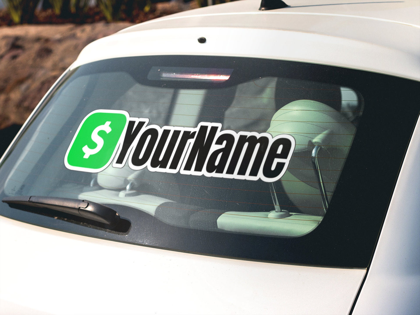 Personalized Cash App Username Sticker Decal Social Media Handle User ID Sticker Tag CashApp