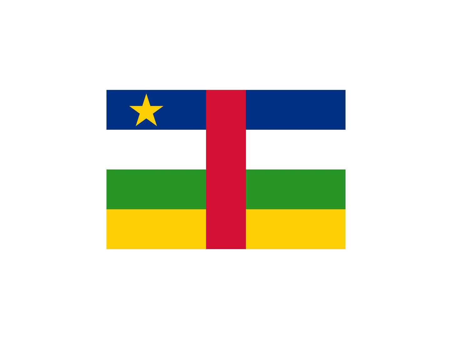 Central African Republic Flag Sticker Decal