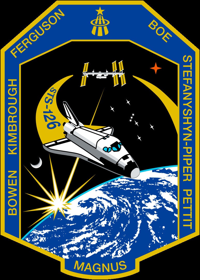 a space shuttle is flying over the earth