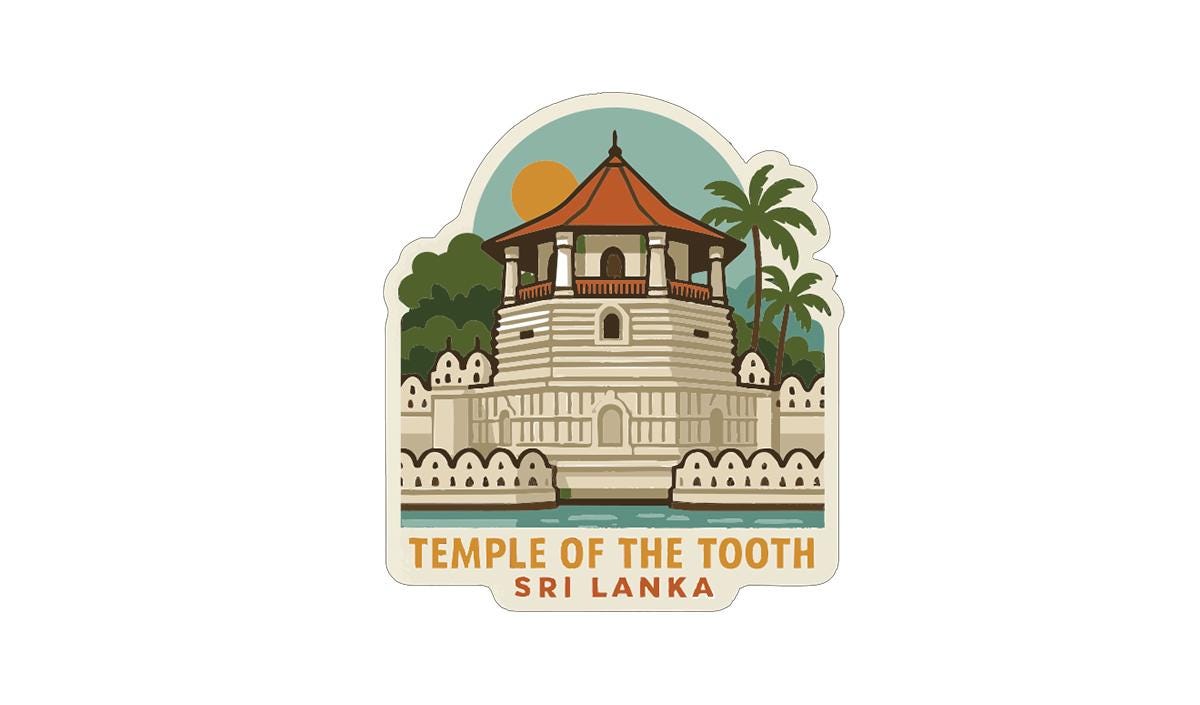 Temple of the Tooth Sri Lanka Iron On Heat Transfer Vinyl HTV Die-Cut Symbolic