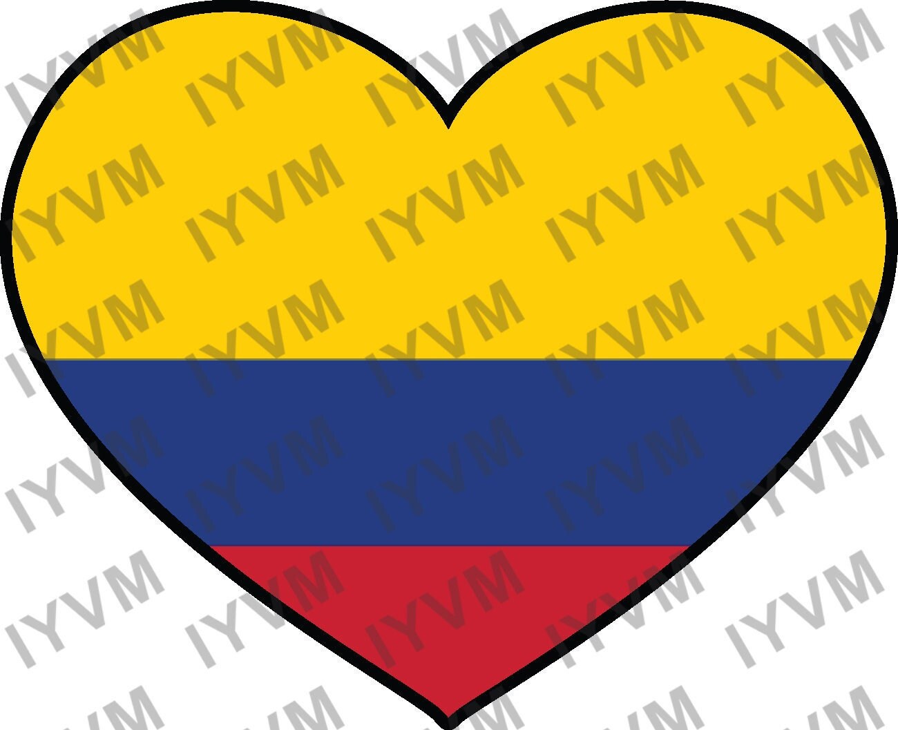 Colombia Flag Heart Sticker Decal / Republic of Colombia / Libertad y Orden / Bogotá / Colombian