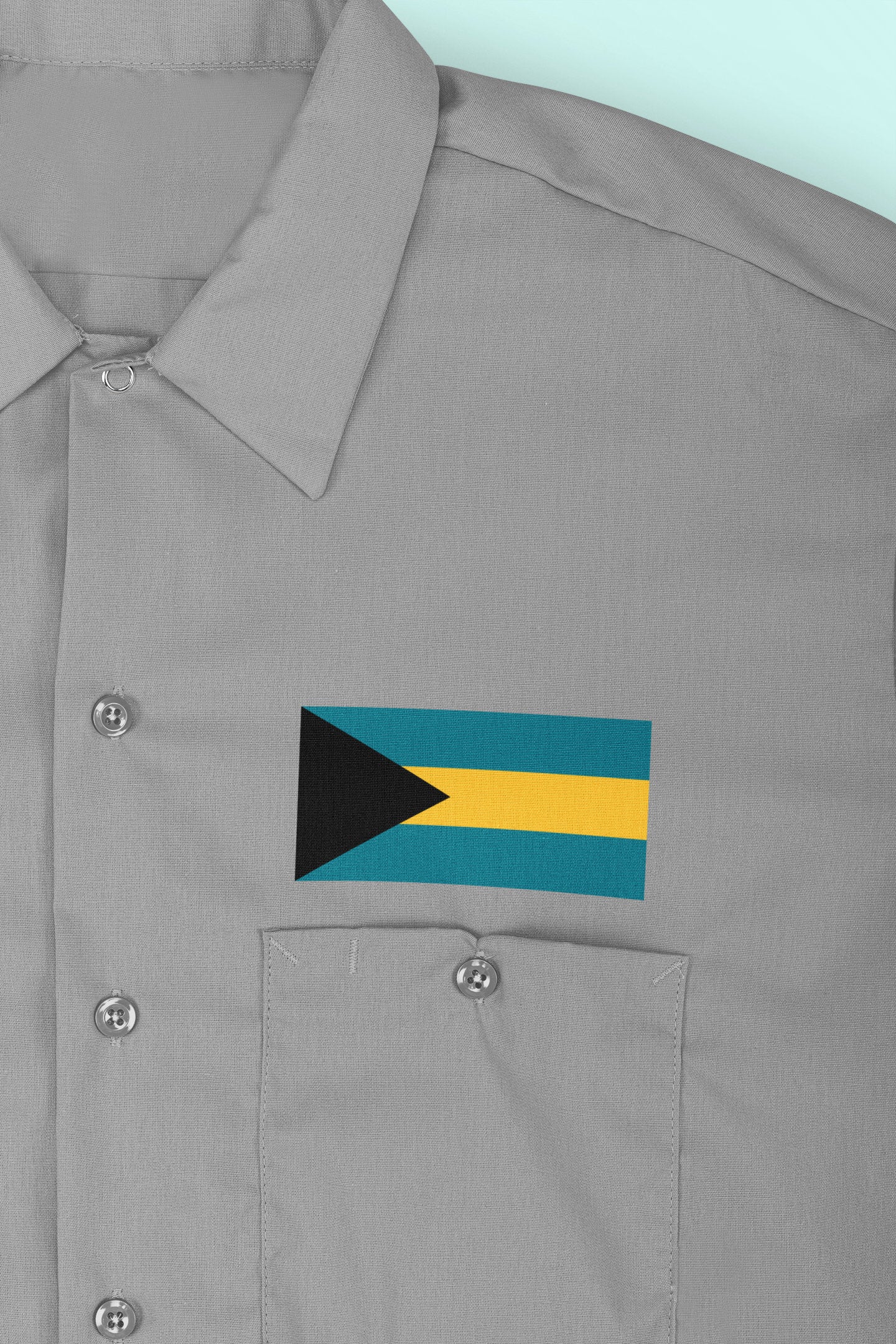 The Bahamas Flag Iron On Heat Transfer Vinyl HTV / Nassau / Commonwealth of The Bahamas / Bahamian