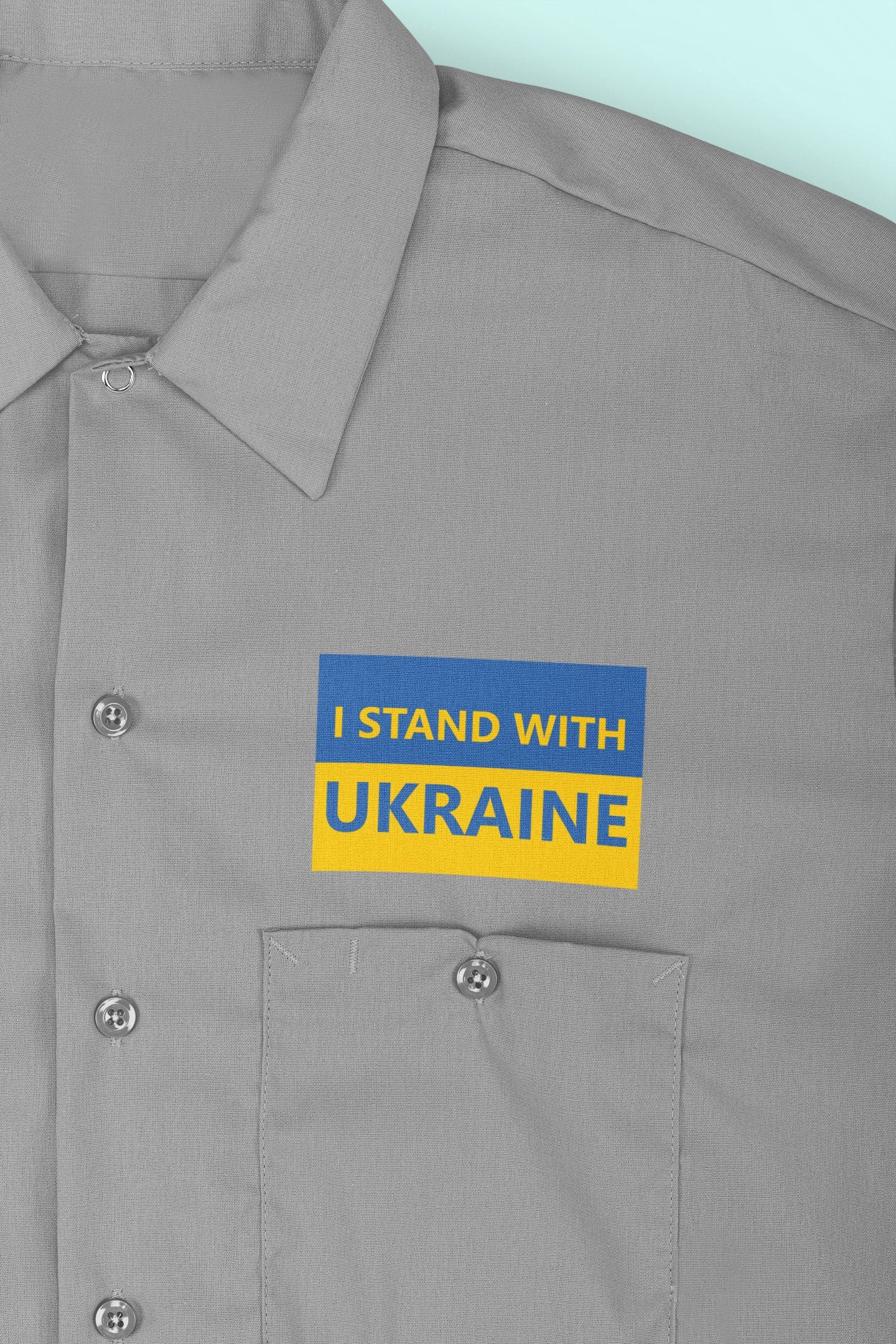 Ukraine Flag I Stand with Ukraine Iron On Heat Transfer Vinyl HTV / Russia Invasion / Anti War / Say /  World Peace