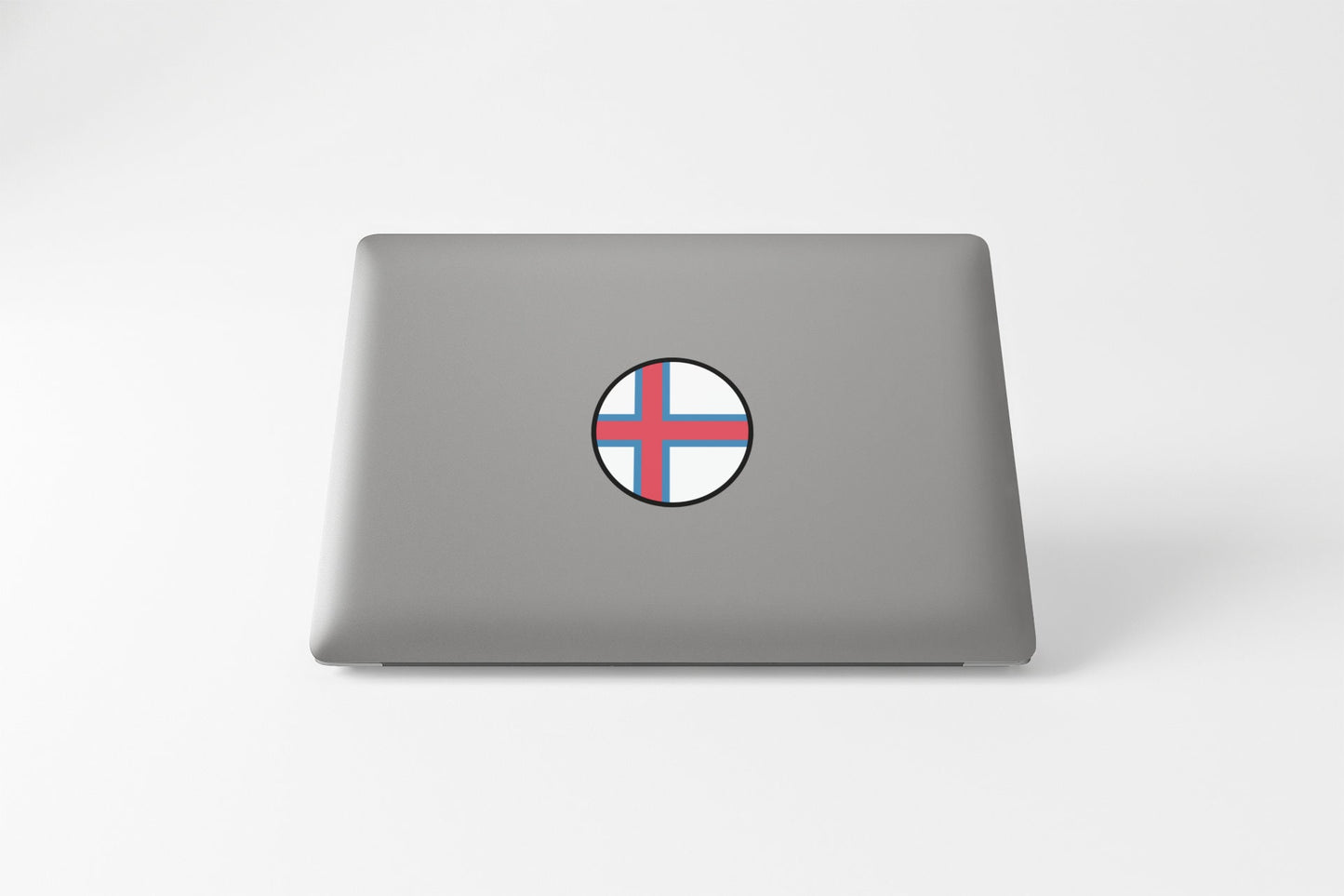 Faroe Islands Flag Circle Sticker Decal