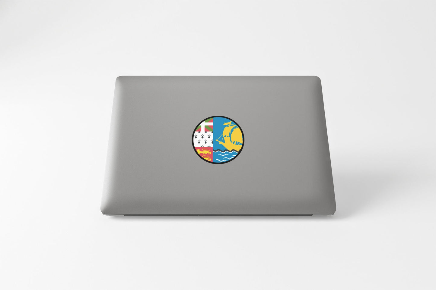 Saint Pierre and Miquelon Flag Circle Sticker Decal