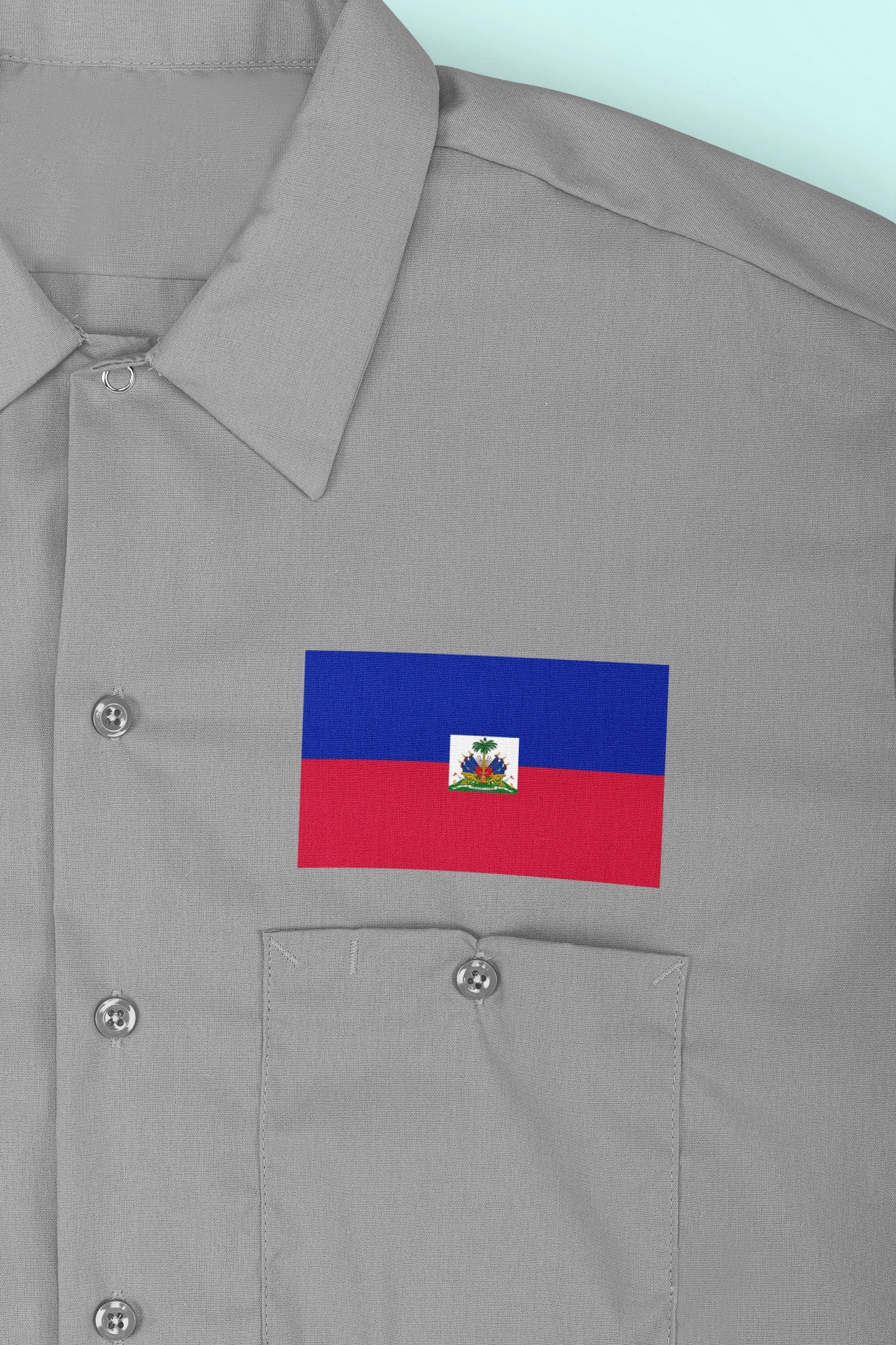 Haiti Flag Iron On Heat Transfer Vinyl HTV / Republic of Haiti / Hayti / Liberté, égalité, fraternité / Port-au-Prince / Haitian