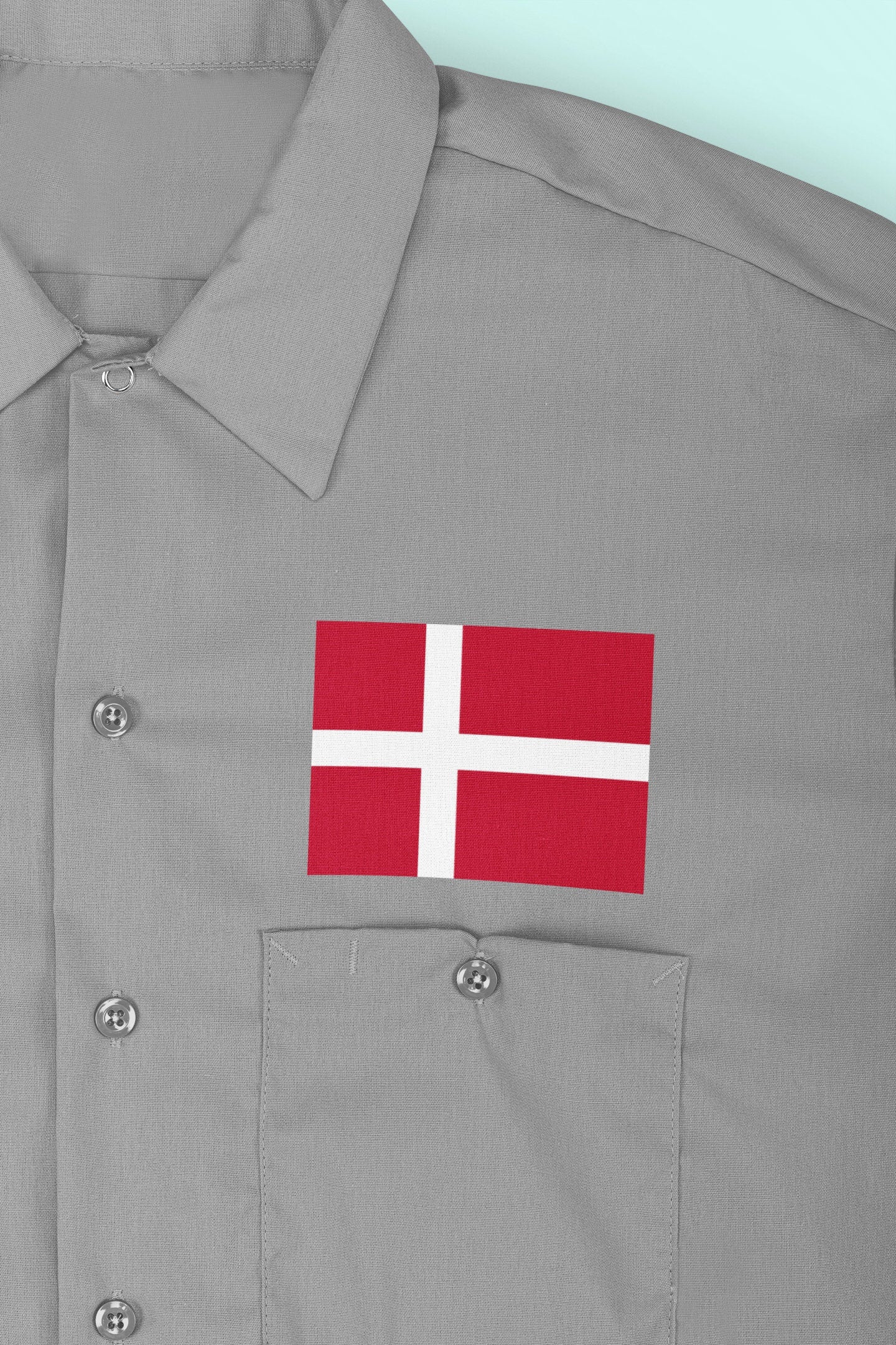 Denmark Flag Iron On Heat Transfer Vinyl HTV / Copenhagen / Guds hjælp, folkets kærlighed, Danmarks styrke / Danish