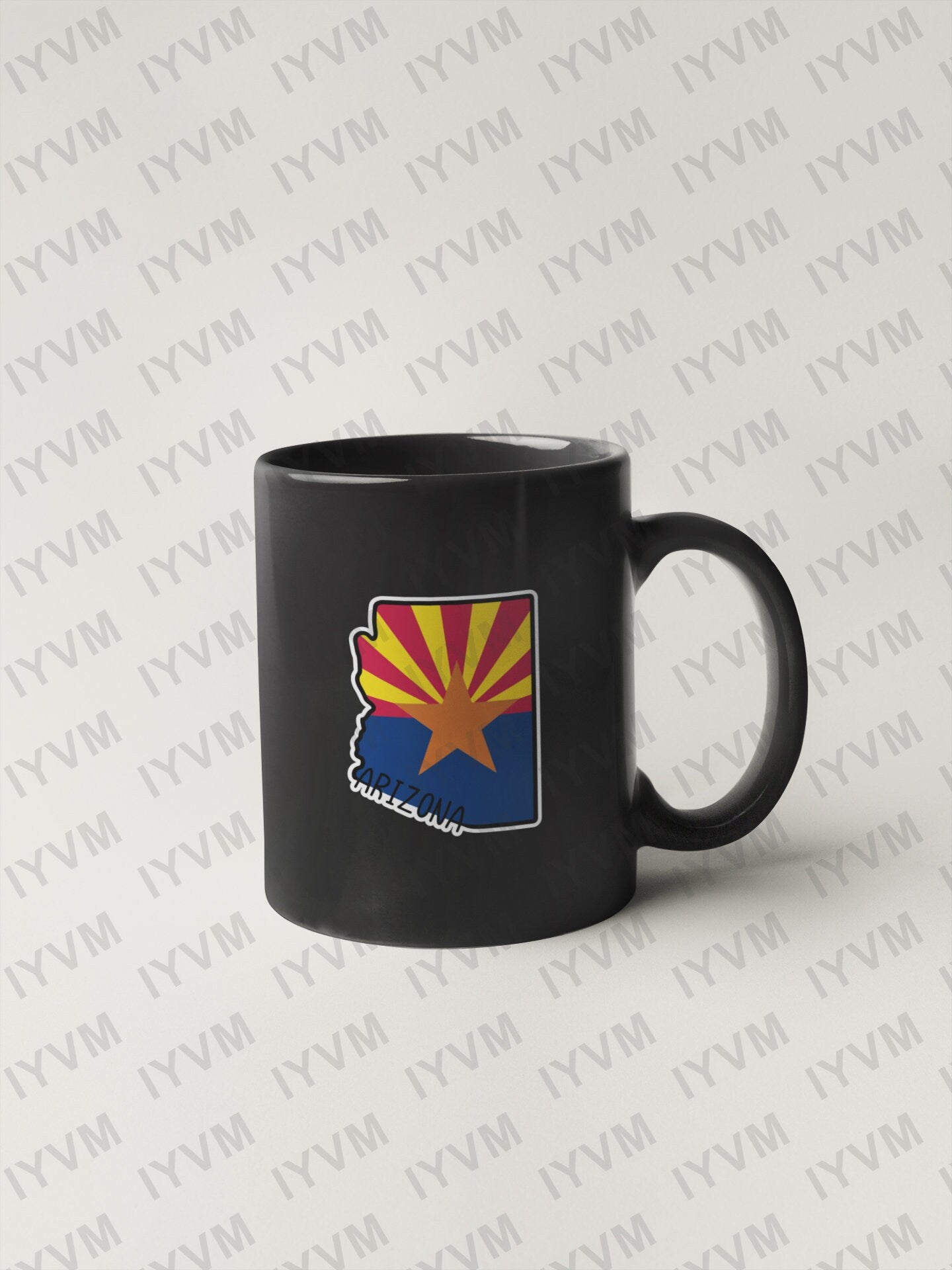 State of Arizona Map Flag Sticker Decal  USA Arizona State  Phoenix  The Grand Canyon State  Apache State  Aztec State / Baby State /