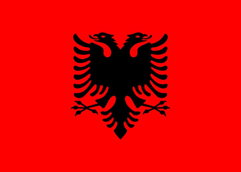 Albania Flag Iron On Heat Transfer Vinyl HTV / Tirana / Ti Shqipëri, më jep nder, më jep emrin Shqipëtar / Albanian