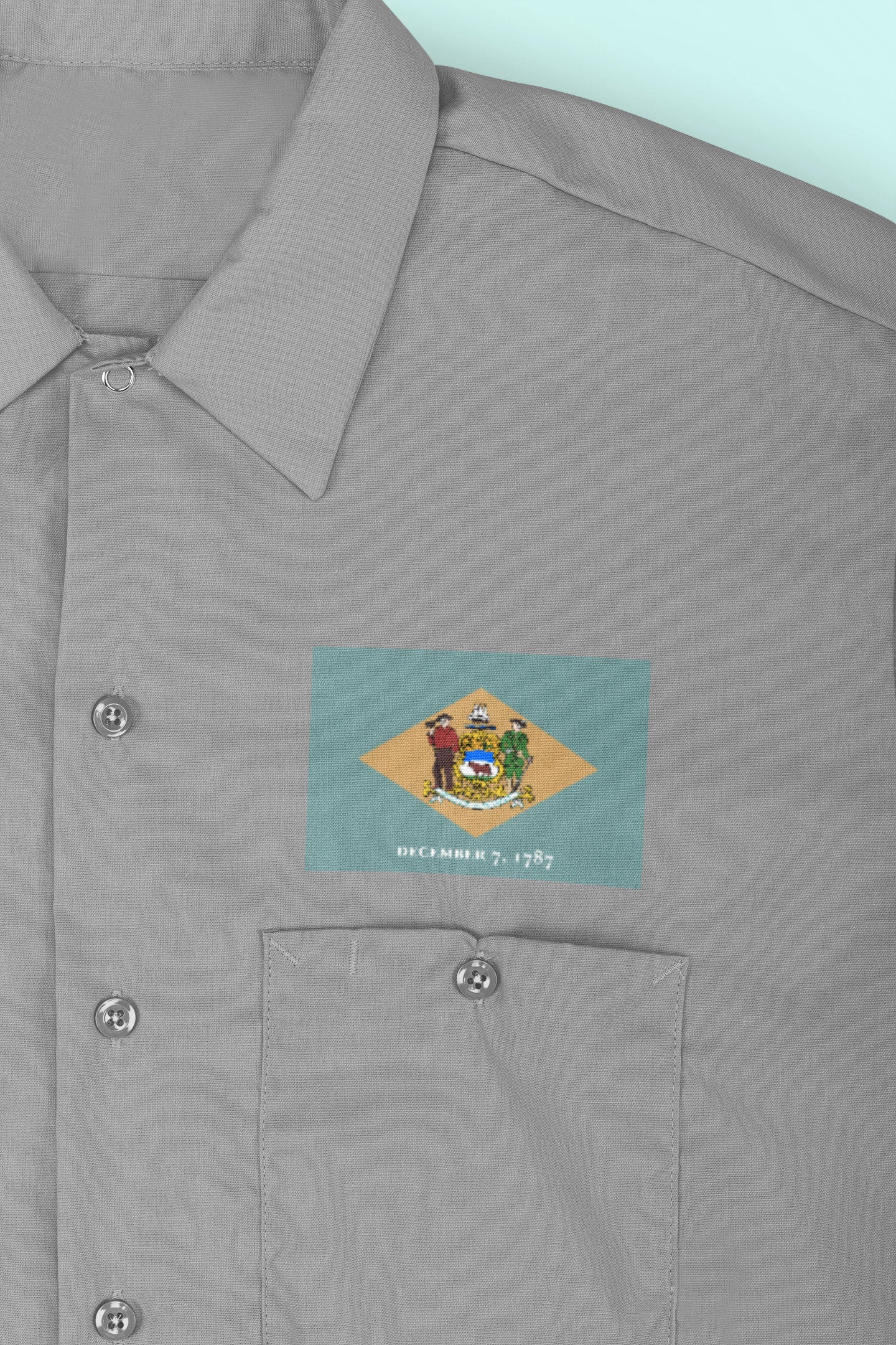 State of Delaware Flag Iron On Heat Transfer Vinyl HTV Delaware State  Dover The First State Chemical Capital of the World Corporate Capital
