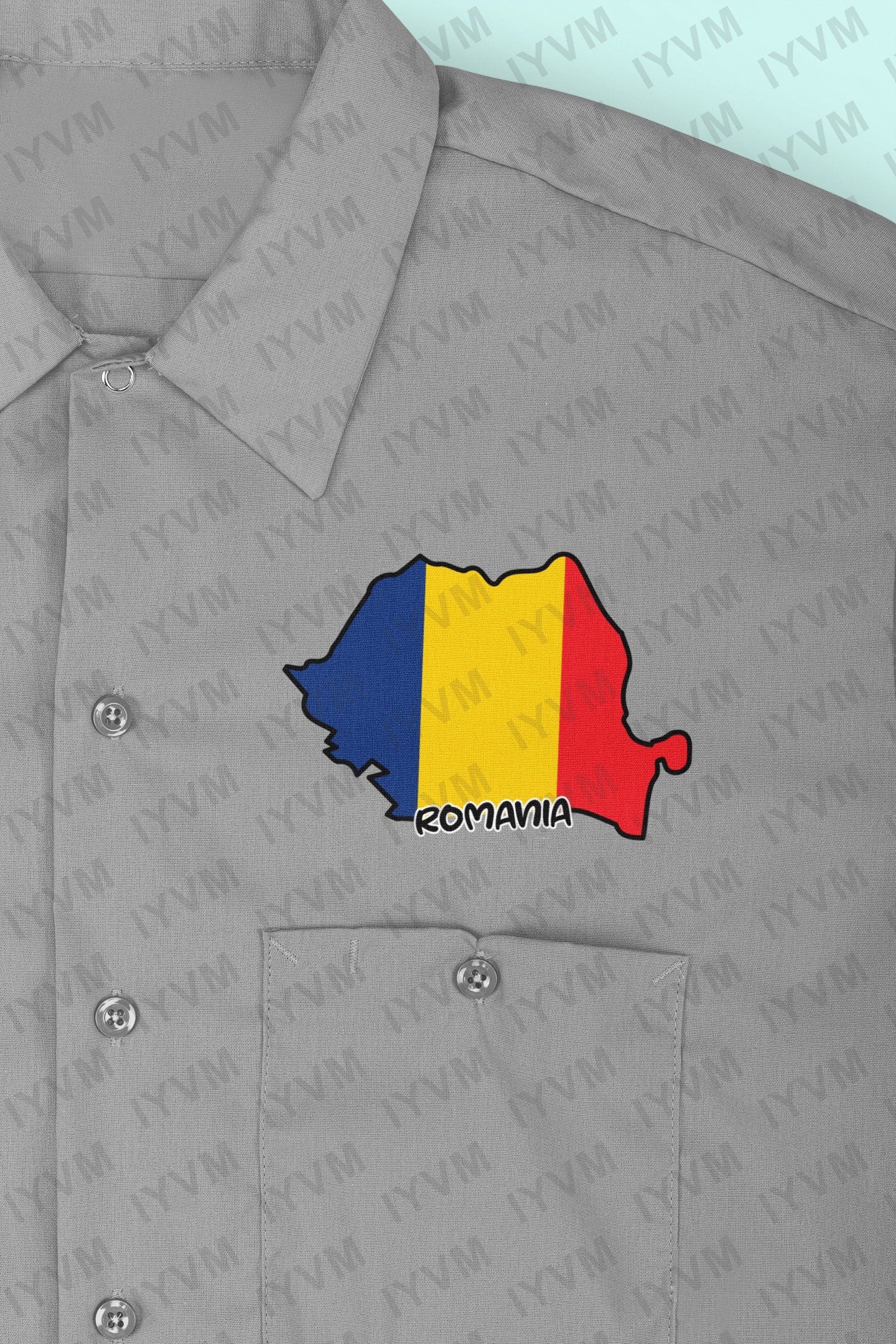 Romania Map Iron On Heat Transfer Vinyl HTV / România / Bucharest / Romanian