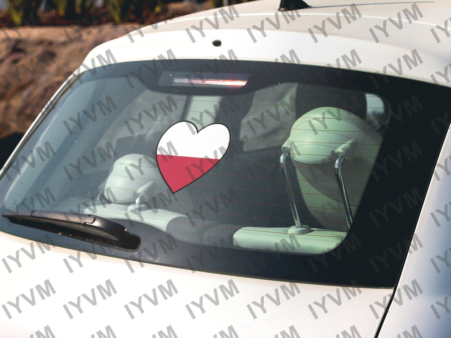 Poland Flag Heart Sticker Decal / Republic of Poland / Rzeczpospolita Polska / Warsaw / Polish