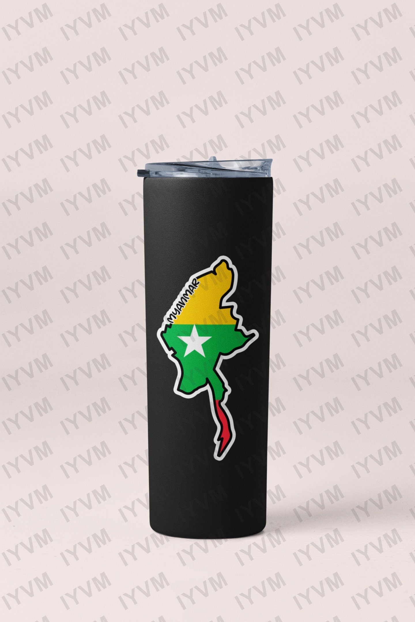Myanmar Map Flag Sticker Decal / Republic of the Union of Myanmar / Burma / Naypyidaw / Burmese /