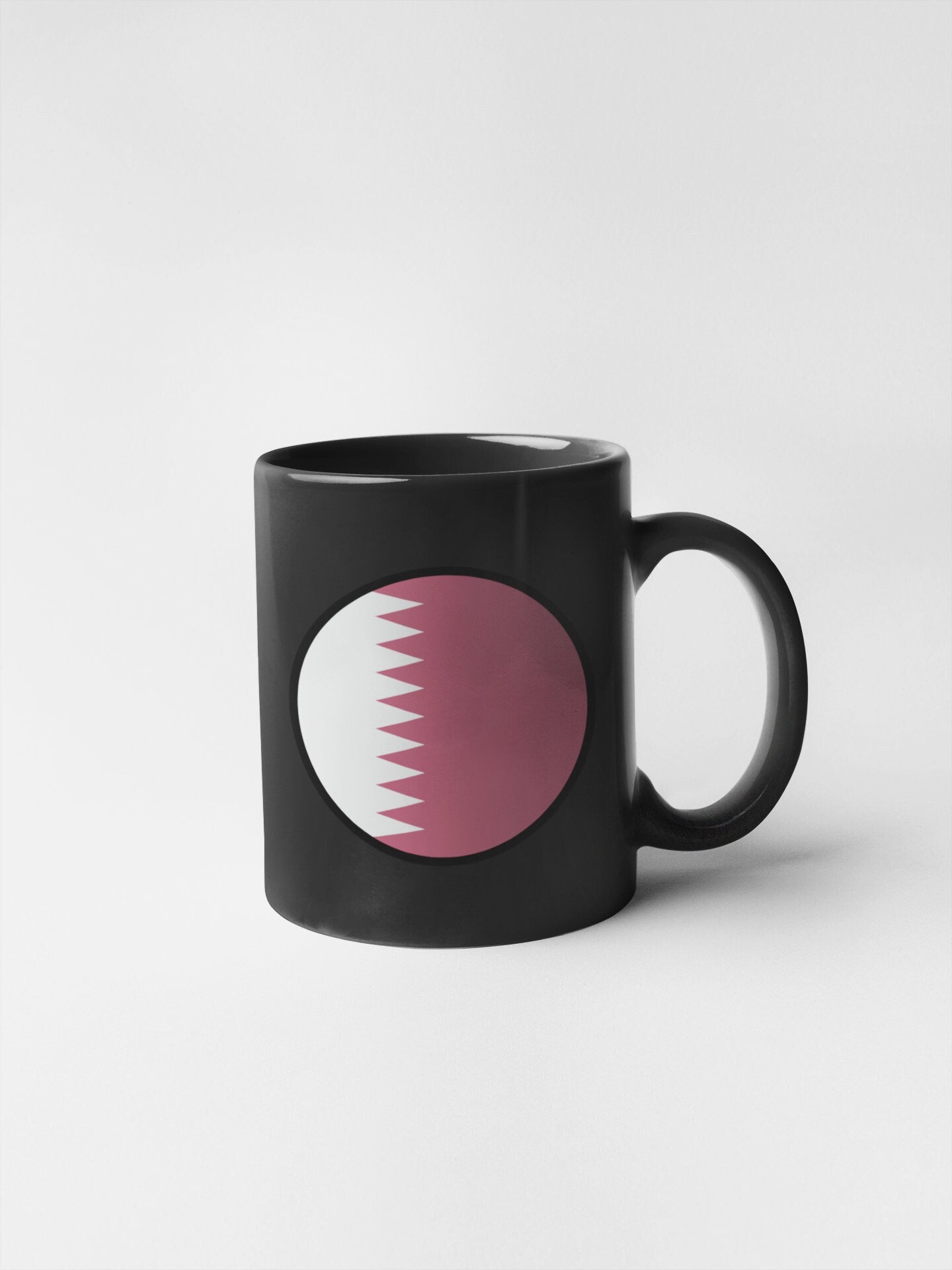 Qatar Flag Circle Sticker Decal