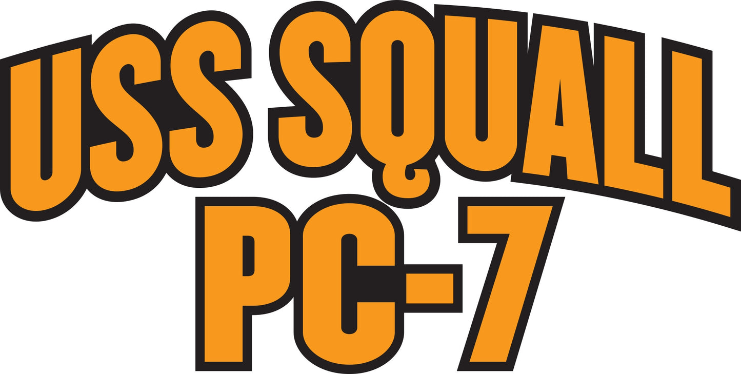 USS Squall PC-7 Sticker Decal, Cyclone Class Patrol Boat Car Bumper Sticker
