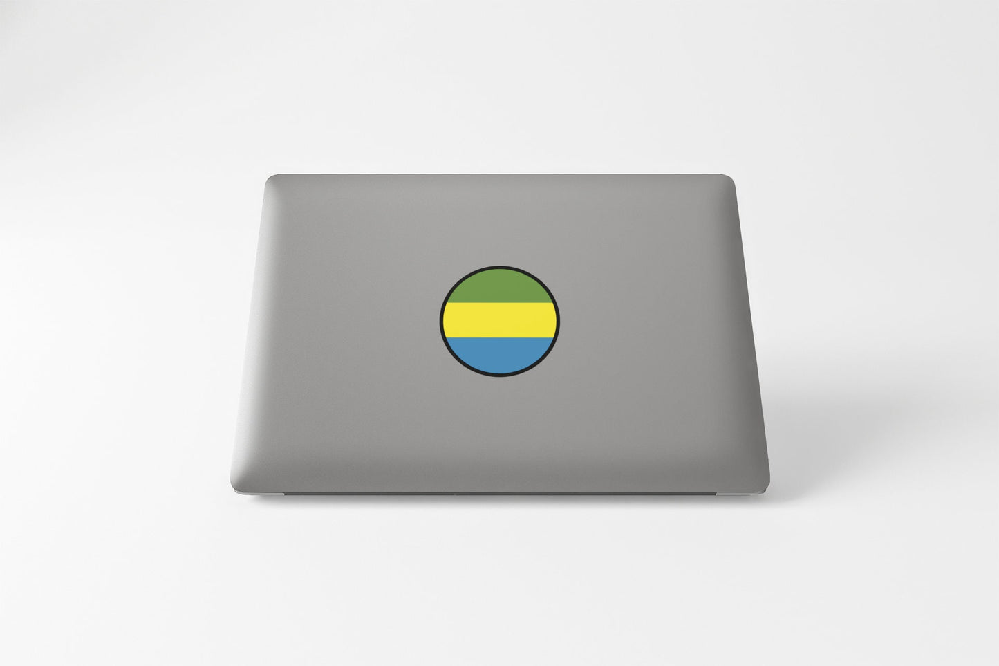 Gabon Flag Circle Sticker Decal