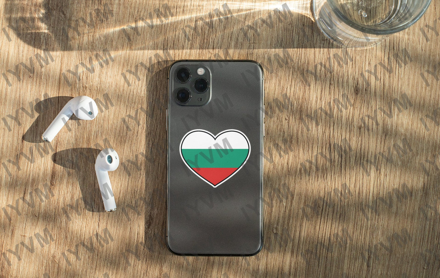 Bulgaria Flag Heart Sticker Decal / Sofia / Republic of Bulgaria / Съединението прави силата / Bulgarian