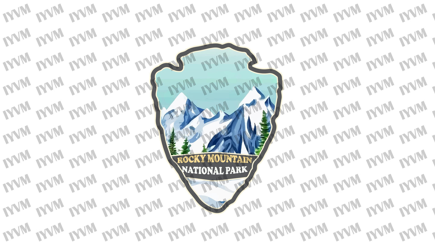Rocky Mountain National Park Sticker Decal - US National Parks Series