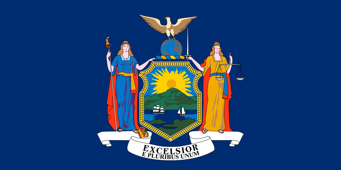 New York State Flag Vinyl Sticker Decal