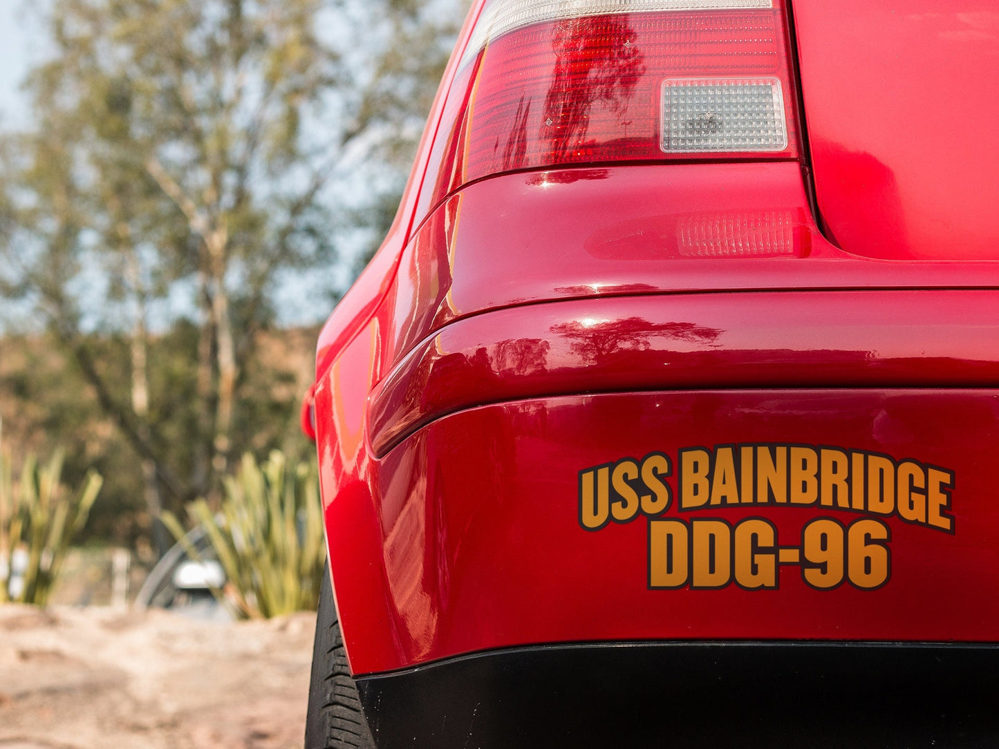USS Bainbridge DDG-96 Vinyl Sticker Decal - Arleigh Burke Class Destroyer Car Bumper