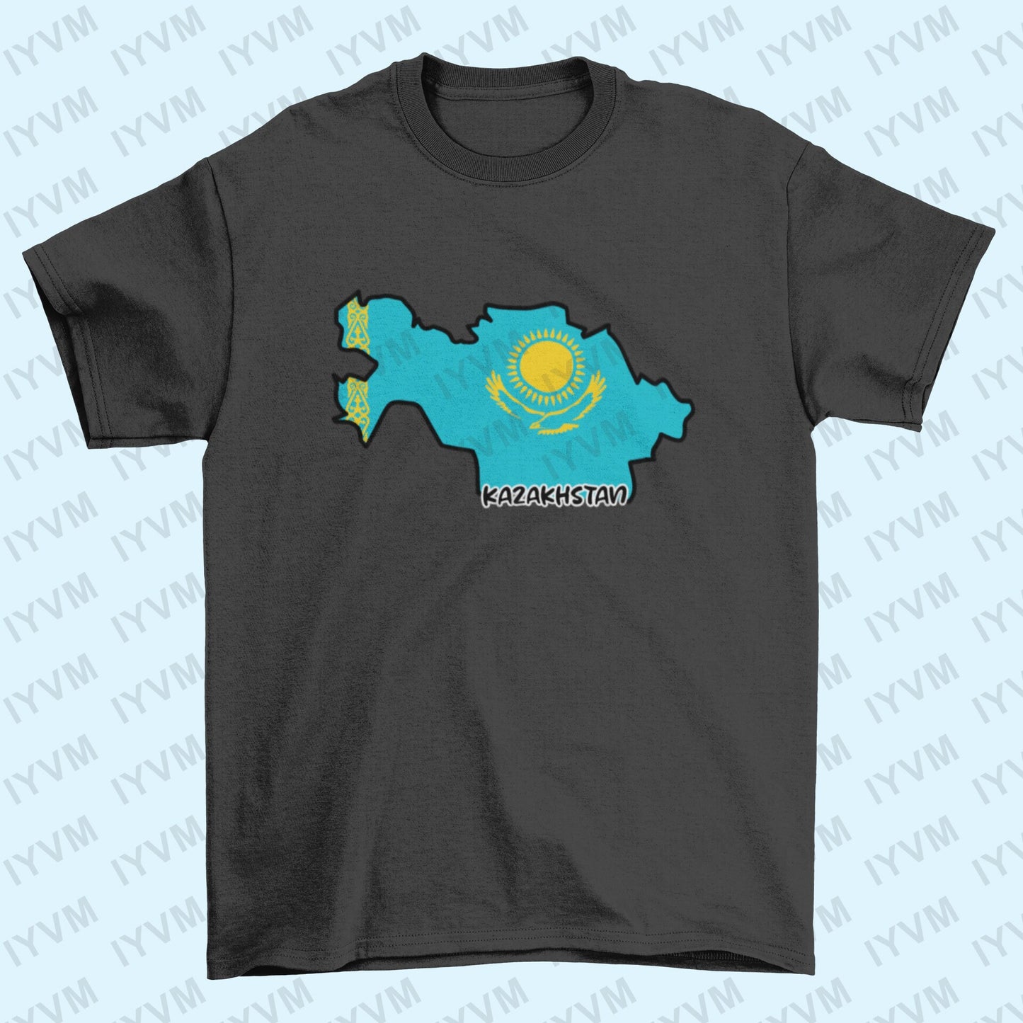Kazakhstan Map Iron On Heat Transfer Vinyl HTV / Republic of Kazakhstan / Қазақстан Республикасы / Nur-Sultan / Kazakh / Kazakhstani