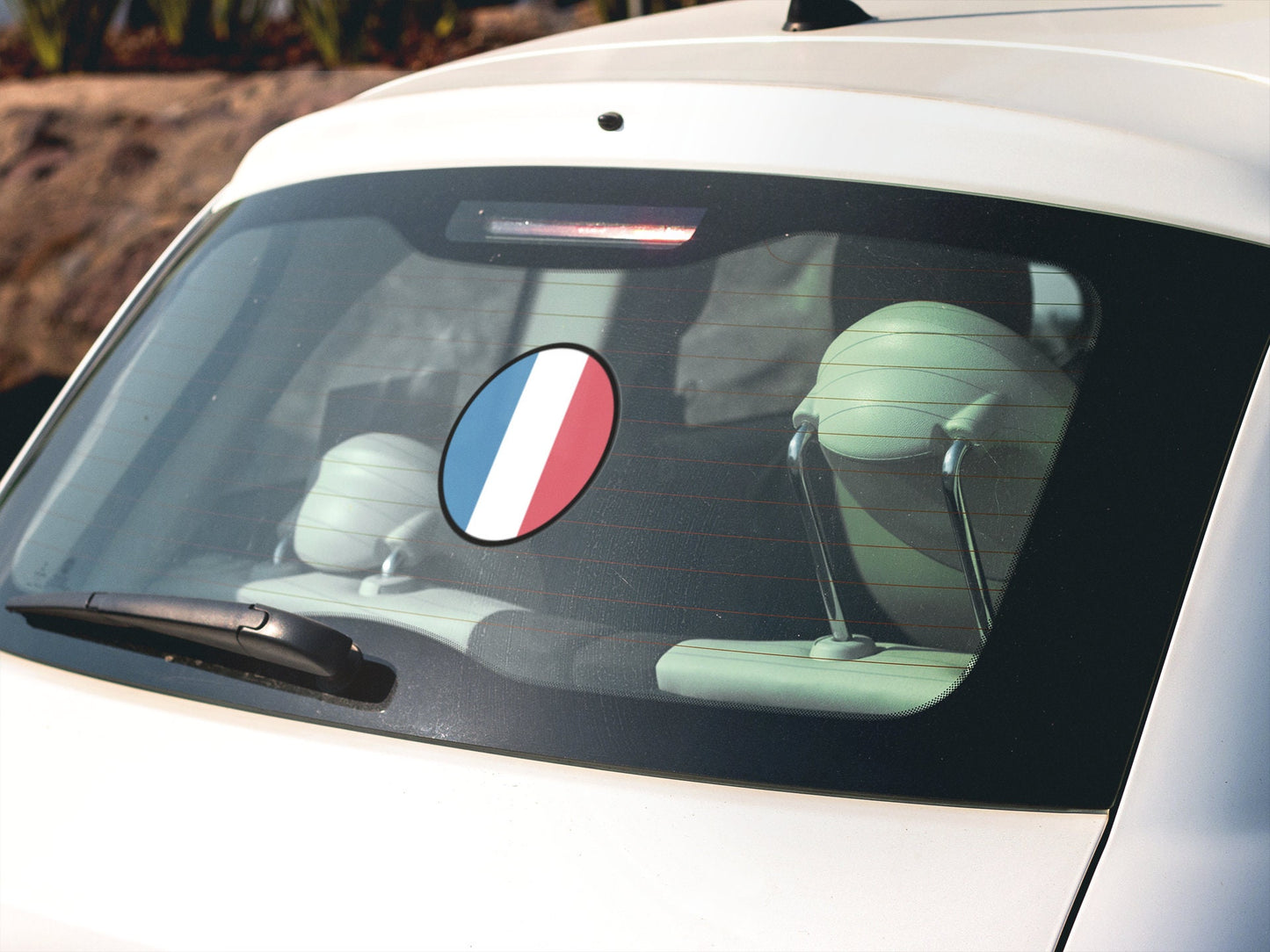 France Flag Circle Sticker Decal