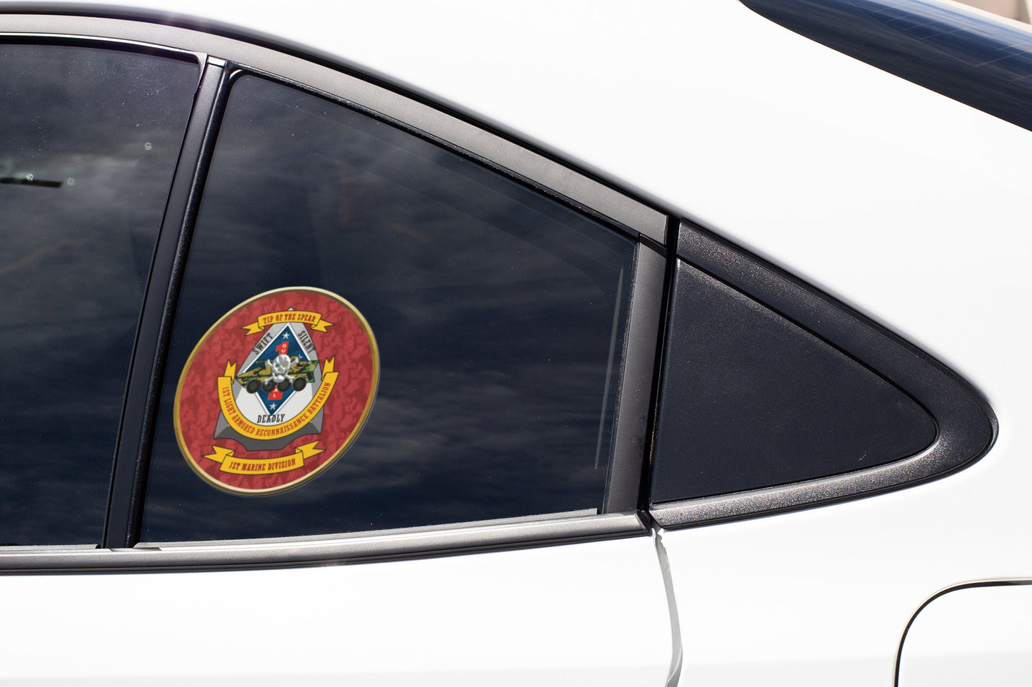 US Marine Corps Badge Sticker Decal  1st Light Armored Reconnaissance Battalion Highlanders Car Sticker Bumper Sticker for Car Emblem