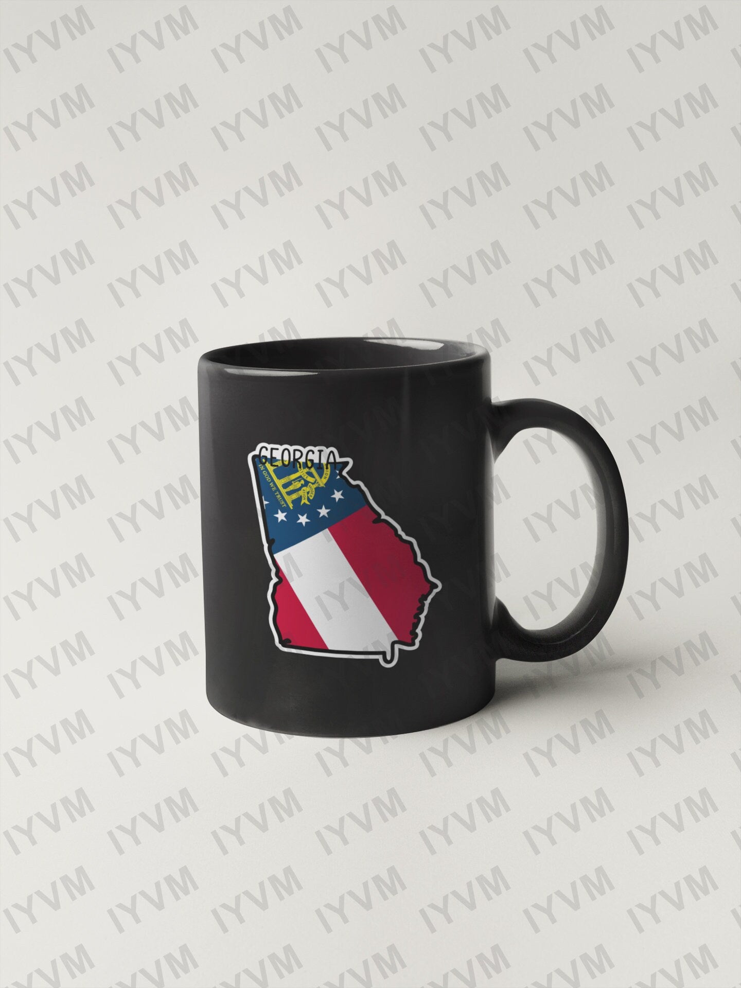 State of Georgia Map Flag Sticker Decal  USA Georgia State  Atlanta  The Peach State  Cracker State / Empire State of the South