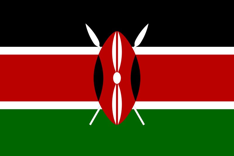 Kenya Flag Sticker Decal / Republic of Kenya / Harambee / Nairobi / Kenyan