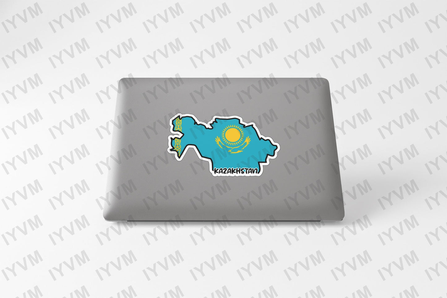 Kazakhstan Map Flag Sticker Decal / Republic of Kazakhstan / Қазақстан Республикасы / Nur-Sultan / Kazakh / Kazakhstani