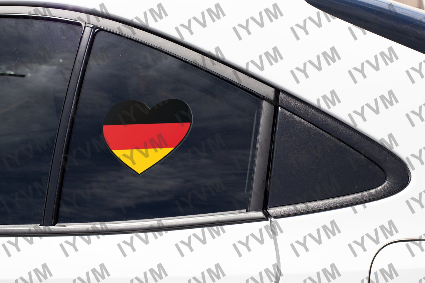 Germany Flag Heart Sticker Decal / Federal Republic of Germany / Berlin / German / Bundesrepublik Deutschland