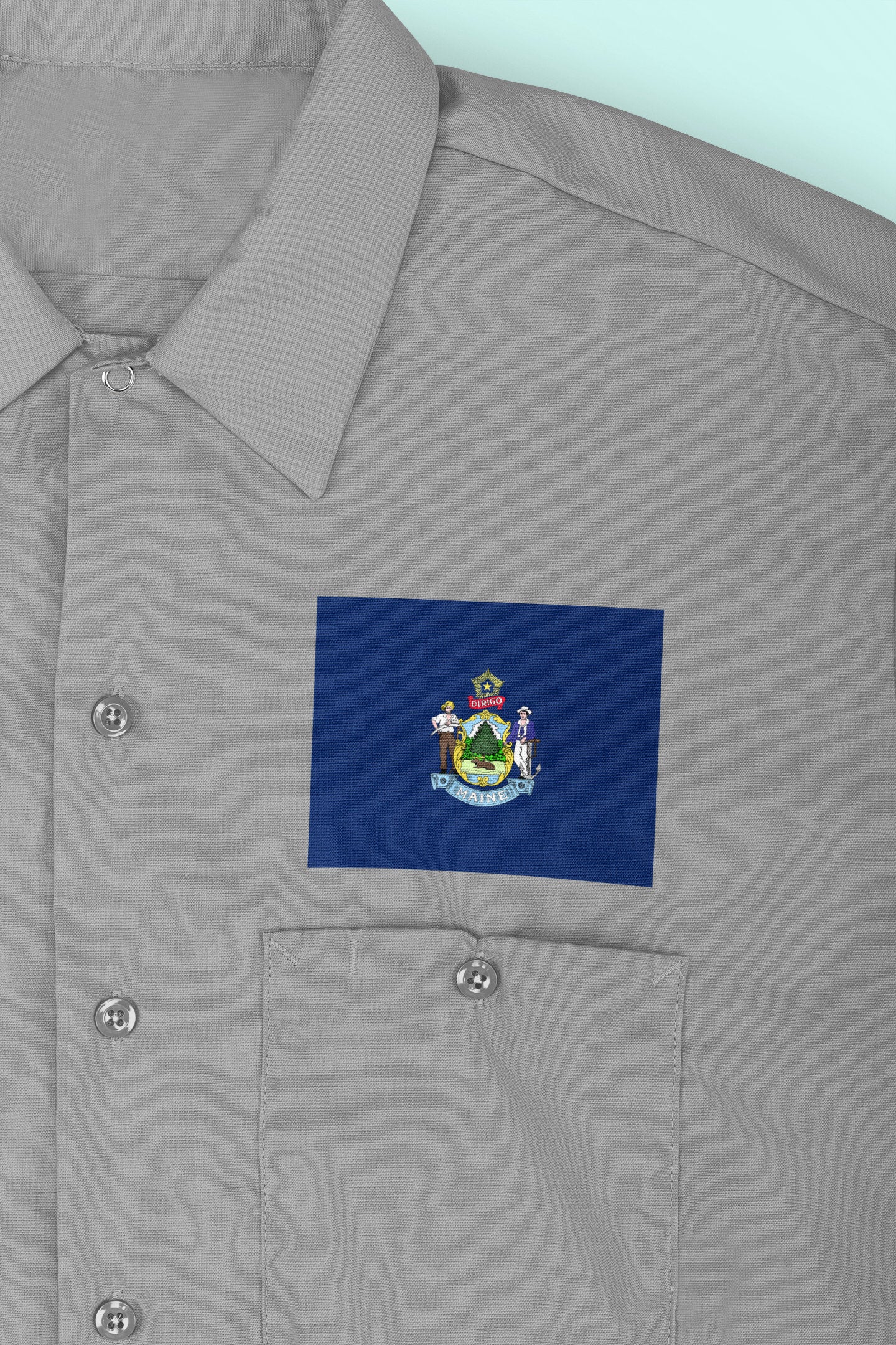 State of Maine Flag Iron On Heat Transfer Vinyl HTV  Maine State  Augusta  The Pine Tree State
