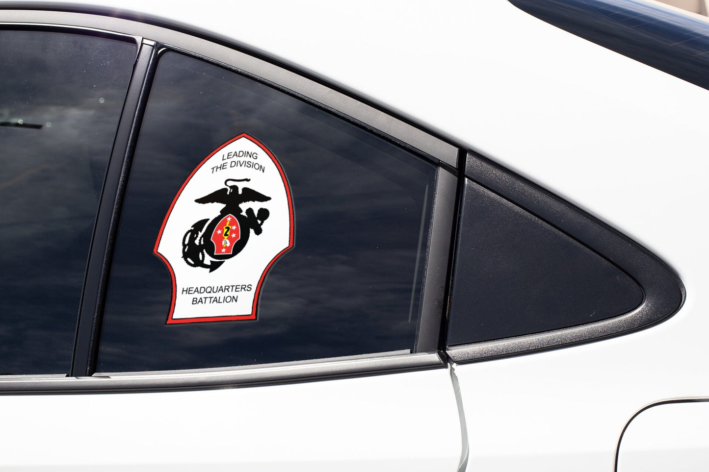 US Marine Corps Badge Sticker Decal  Headquarters Battalion 2nd Marine Division The Silent Second Car Sticker Bumper Sticker for Car Emblem