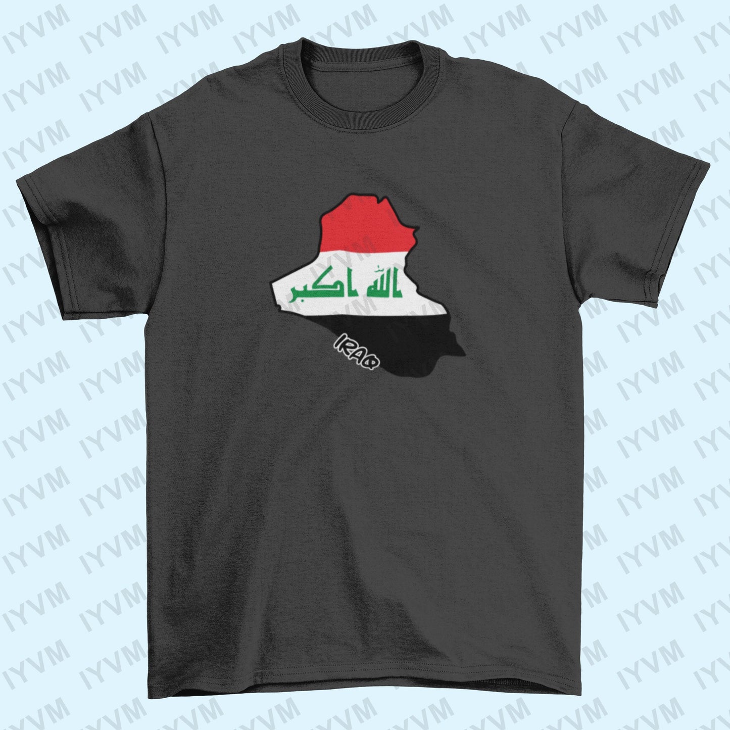 Iraq Map Iron On Heat Transfer Vinyl HTV / Republic of Iraq / Baghdad / Iraqi