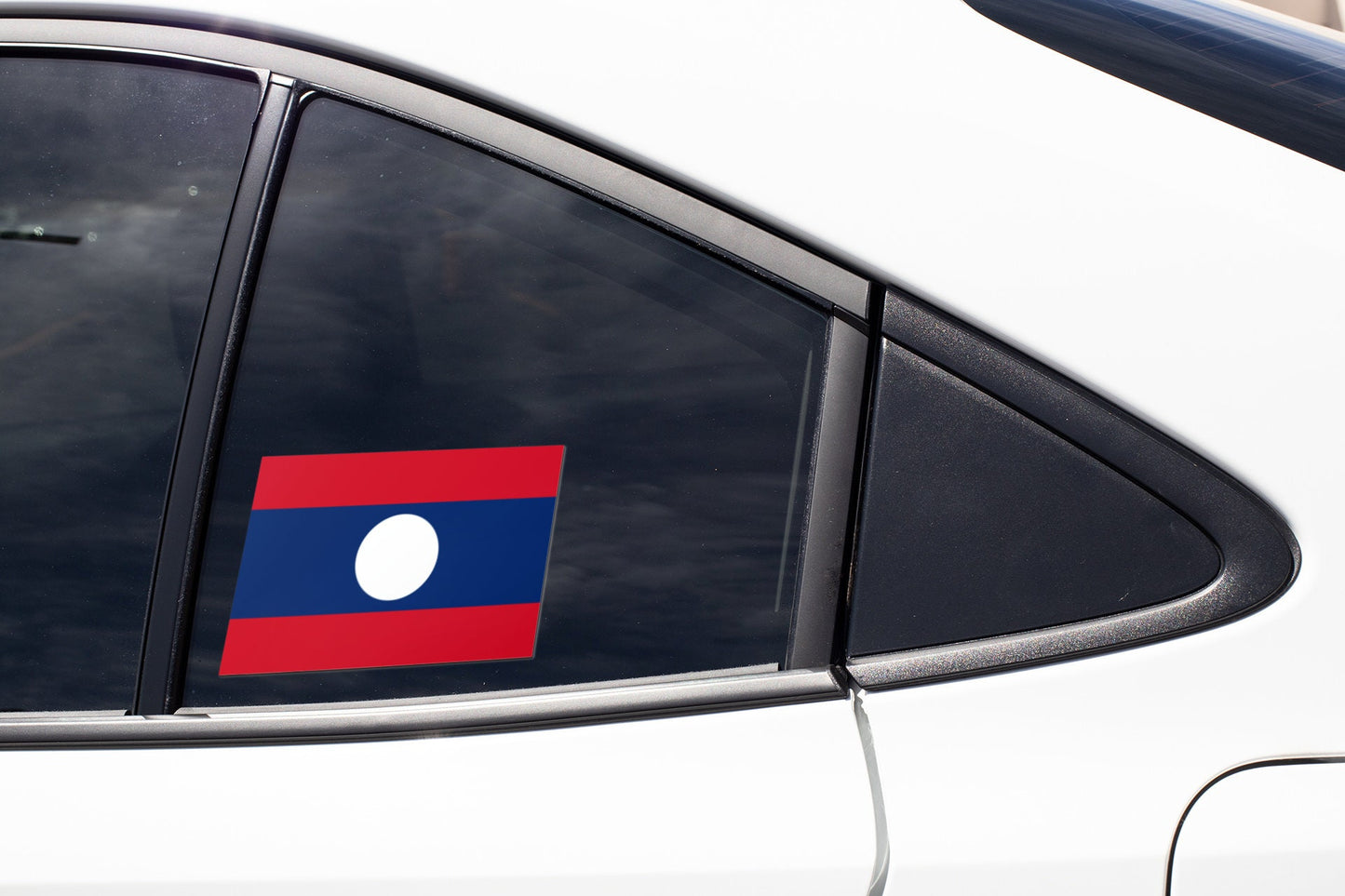 Laos Flag Sticker Decal / Lao People's Democratic Republic /  Vientiane / Lao Laotian /