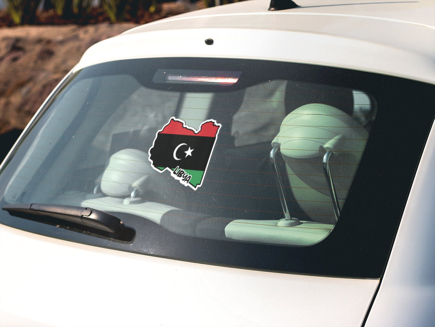 Libya Map Flag Sticker Decal