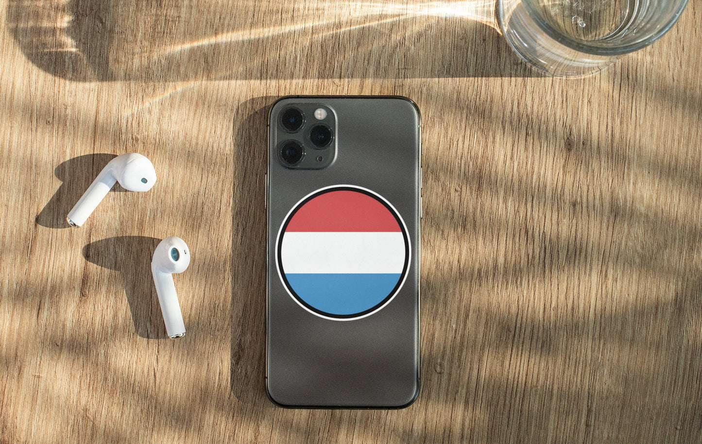 Luxembourg Flag Circle Sticker Decal