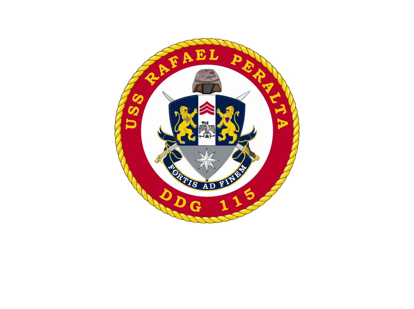 USS Rafael Peralta DDG-115 Badge Sticker Decal Arleigh Burke Class Destroyer Car Sticker Bumper Sticker for Car Emblem