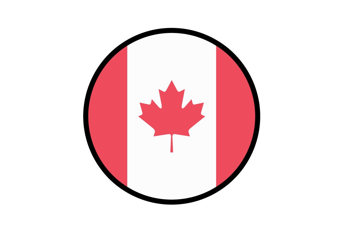 Canada Flag Circle Sticker Decal