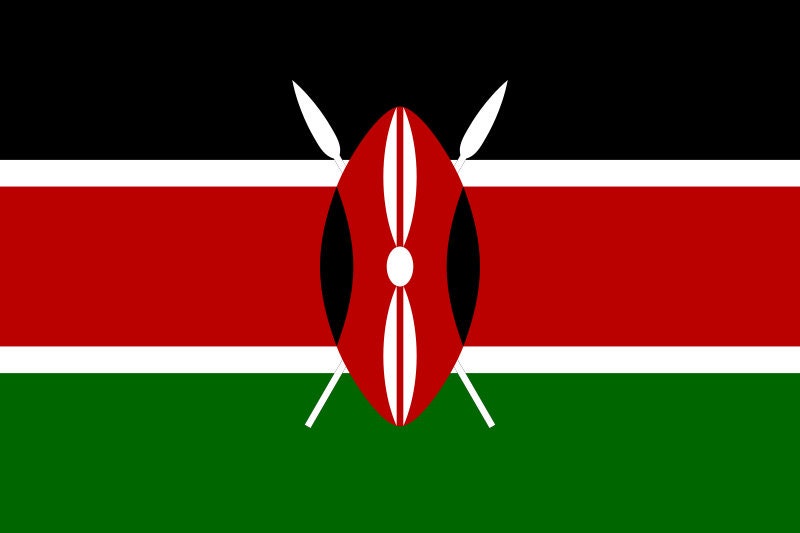 Kenya Flag Iron On Heat Transfer Vinyl HTV / Republic of Kenya / Harambee / Nairobi / Kenyan