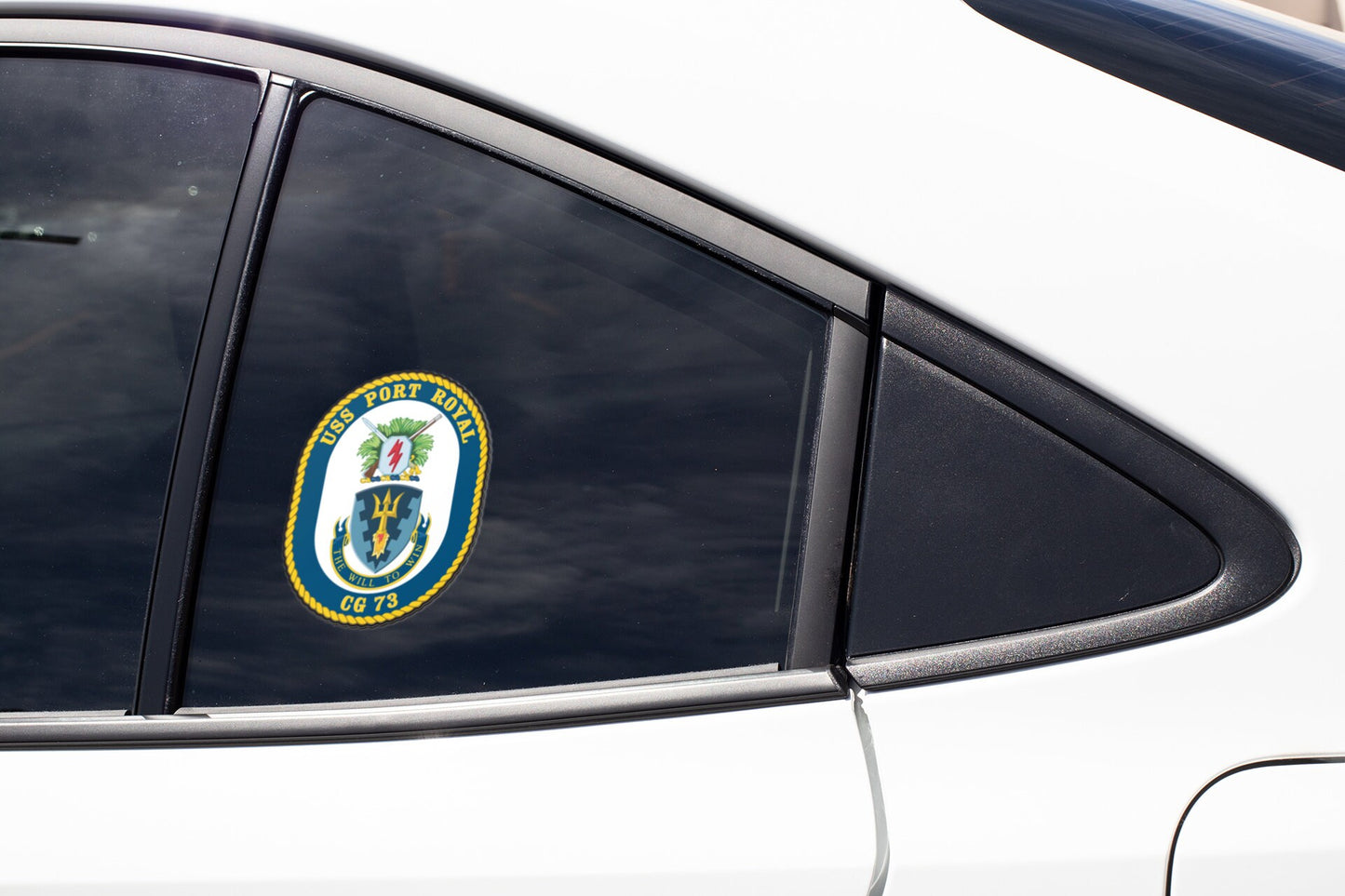 USS Port Royal CG-73 Badge Sticker Decal Ticonderoga Class Cruiser Car Sticker Bumper Sticker for Car Emblem